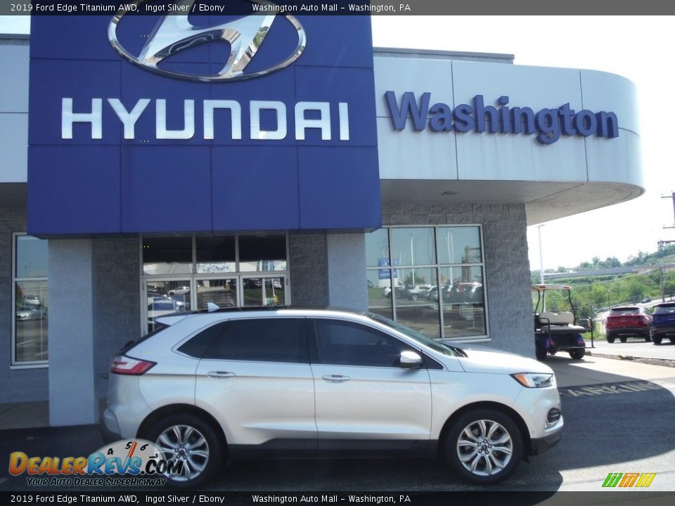 2019 Ford Edge Titanium AWD Ingot Silver / Ebony Photo #2