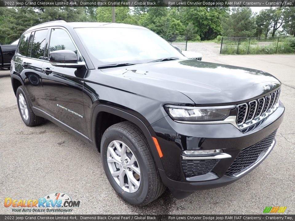 2022 Jeep Grand Cherokee Limited 4x4 Diamond Black Crystal Pearl / Global Black Photo #7