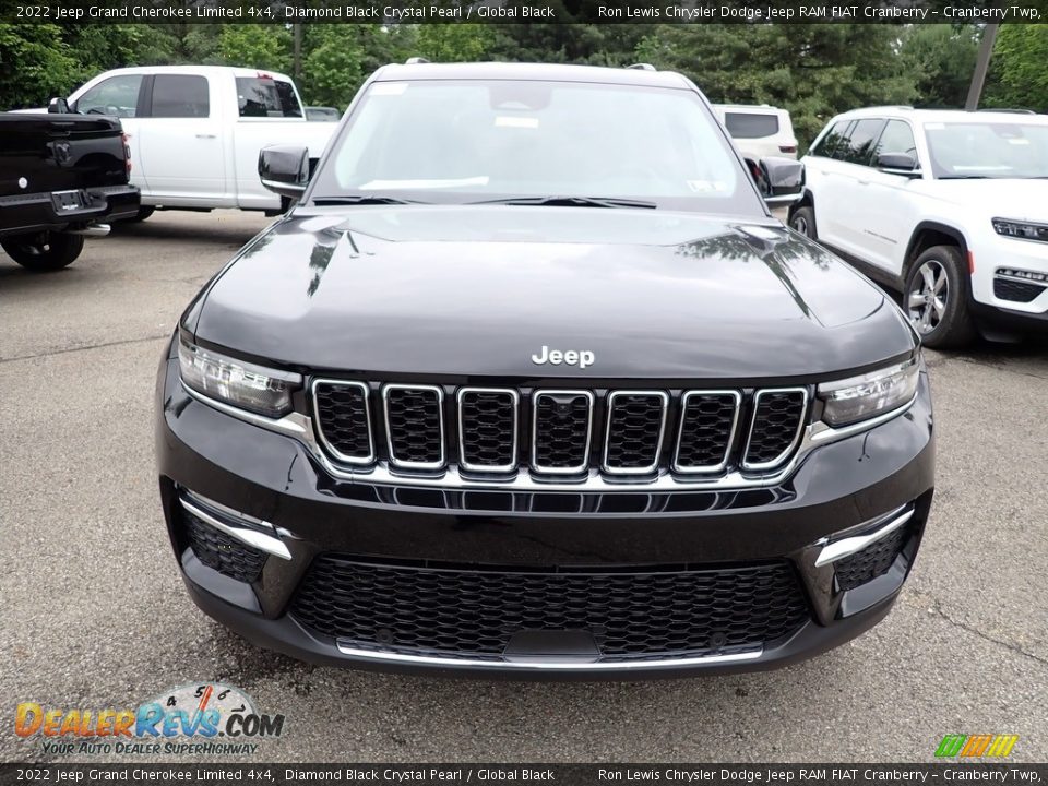 2022 Jeep Grand Cherokee Limited 4x4 Diamond Black Crystal Pearl / Global Black Photo #8