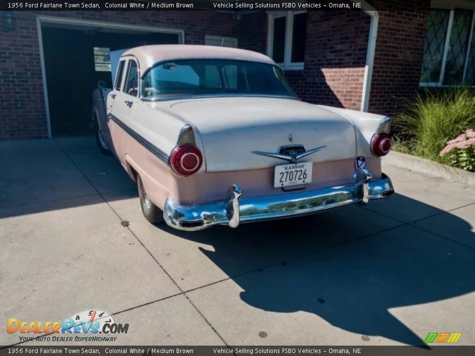 1956 Ford Fairlane Town Sedan Colonial White / Medium Brown Photo #3