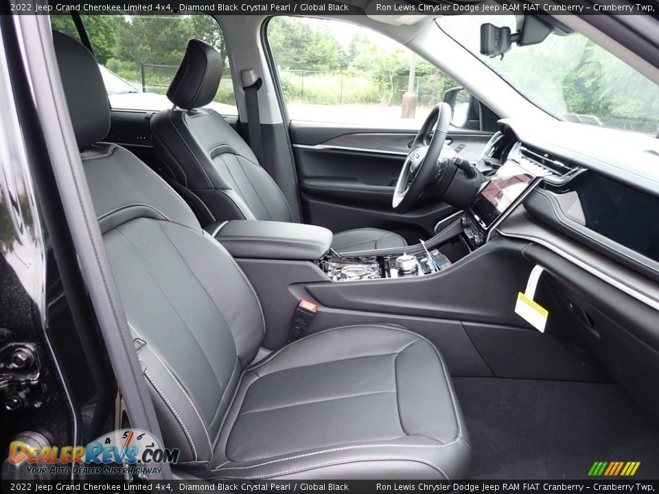 2022 Jeep Grand Cherokee Limited 4x4 Diamond Black Crystal Pearl / Global Black Photo #10