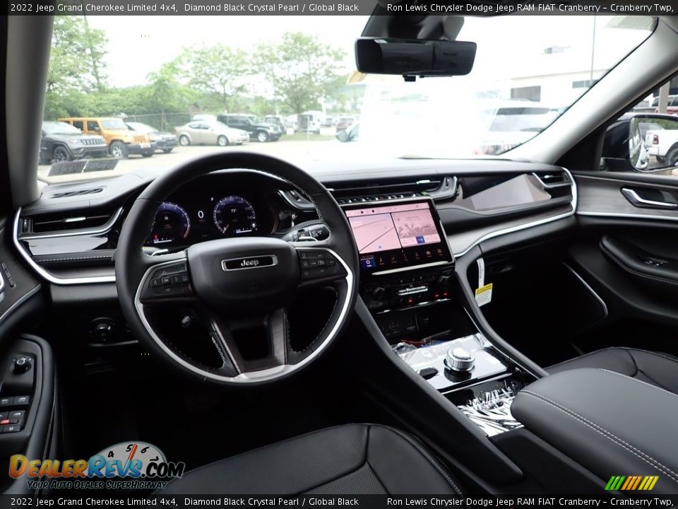 2022 Jeep Grand Cherokee Limited 4x4 Diamond Black Crystal Pearl / Global Black Photo #14