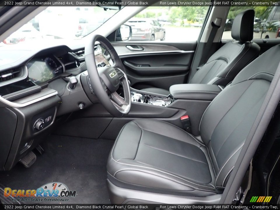 2022 Jeep Grand Cherokee Limited 4x4 Diamond Black Crystal Pearl / Global Black Photo #15