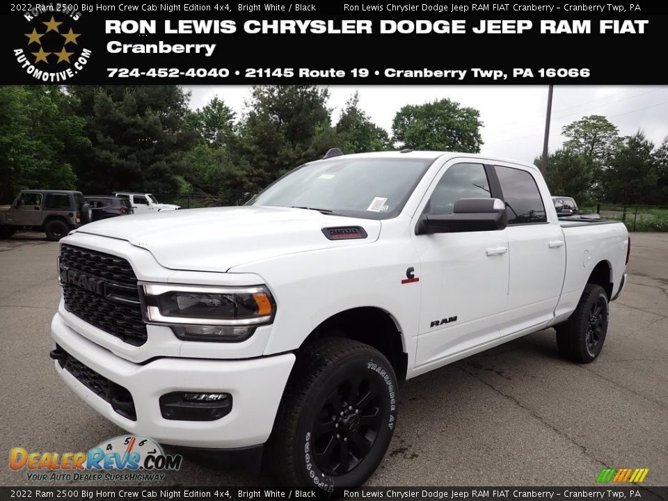 2022 Ram 2500 Big Horn Crew Cab Night Edition 4x4 Bright White / Black Photo #1