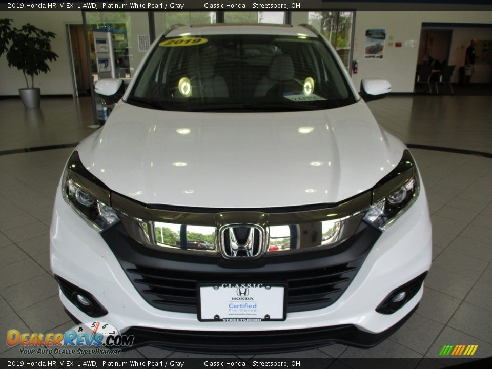 2019 Honda HR-V EX-L AWD Platinum White Pearl / Gray Photo #2