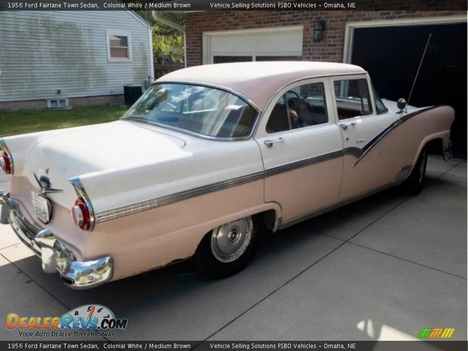 Colonial White 1956 Ford Fairlane Town Sedan Photo #17