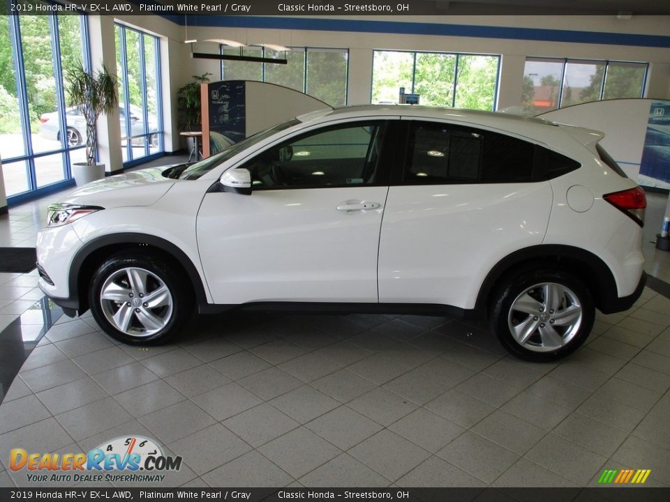 2019 Honda HR-V EX-L AWD Platinum White Pearl / Gray Photo #10