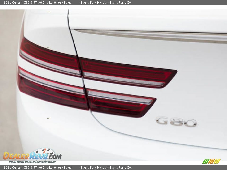 2021 Genesis G80 3.5T AWD Alta White / Beige Photo #12
