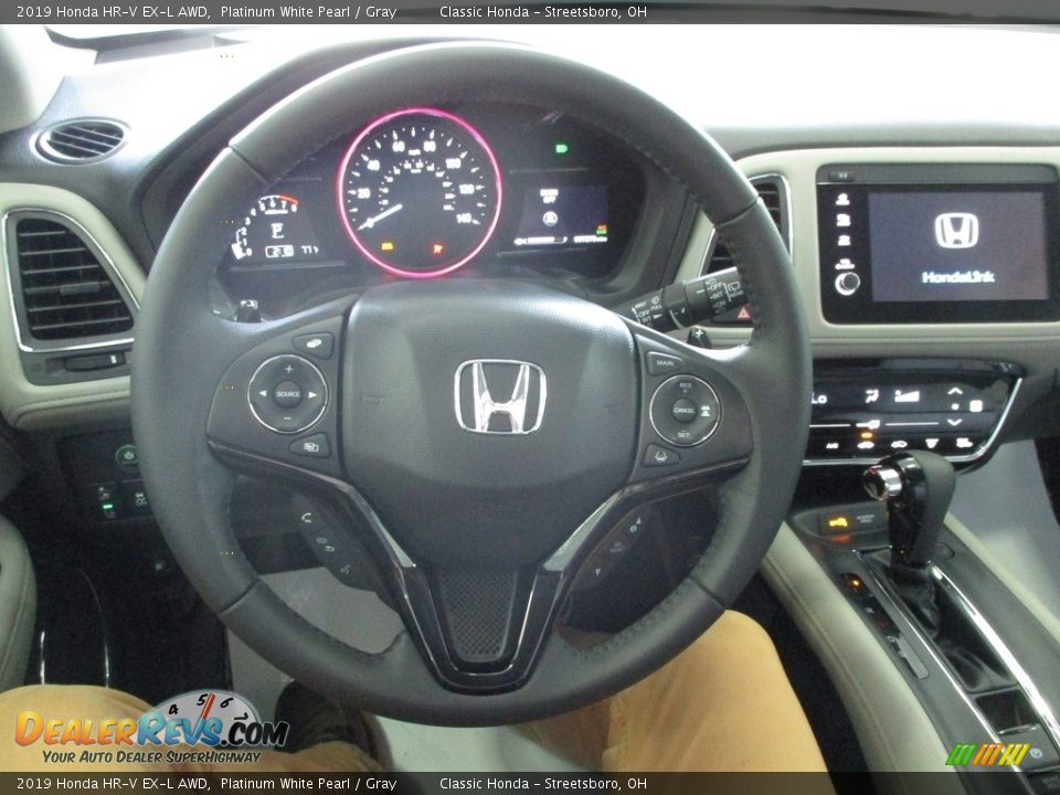 2019 Honda HR-V EX-L AWD Platinum White Pearl / Gray Photo #32