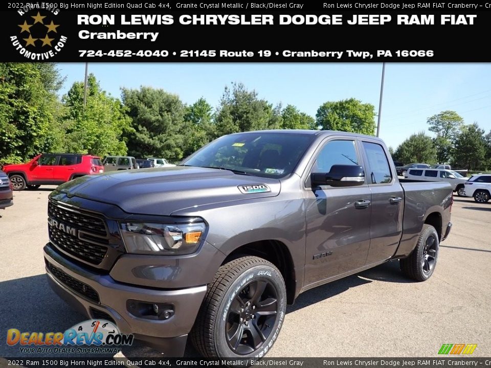 2022 Ram 1500 Big Horn Night Edition Quad Cab 4x4 Granite Crystal Metallic / Black/Diesel Gray Photo #1