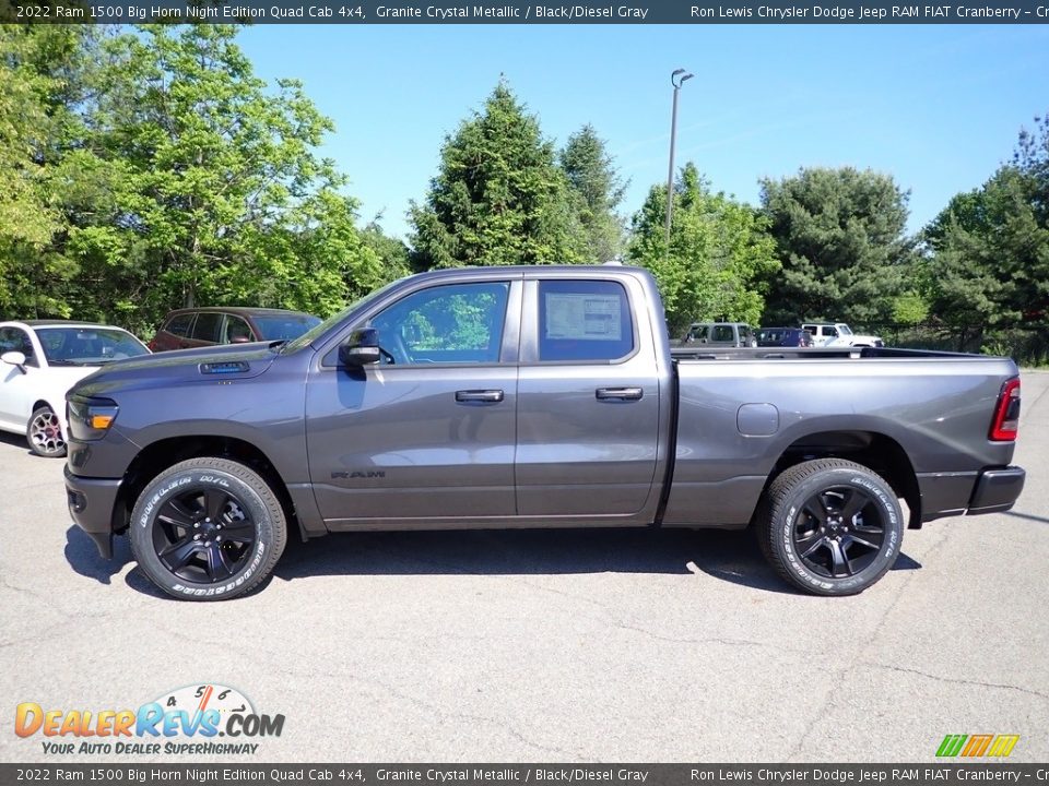 Granite Crystal Metallic 2022 Ram 1500 Big Horn Night Edition Quad Cab 4x4 Photo #2