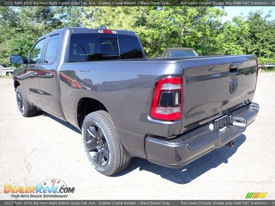 2022 Ram 1500 Big Horn Night Edition Quad Cab 4x4 Granite Crystal Metallic / Black/Diesel Gray Photo #3