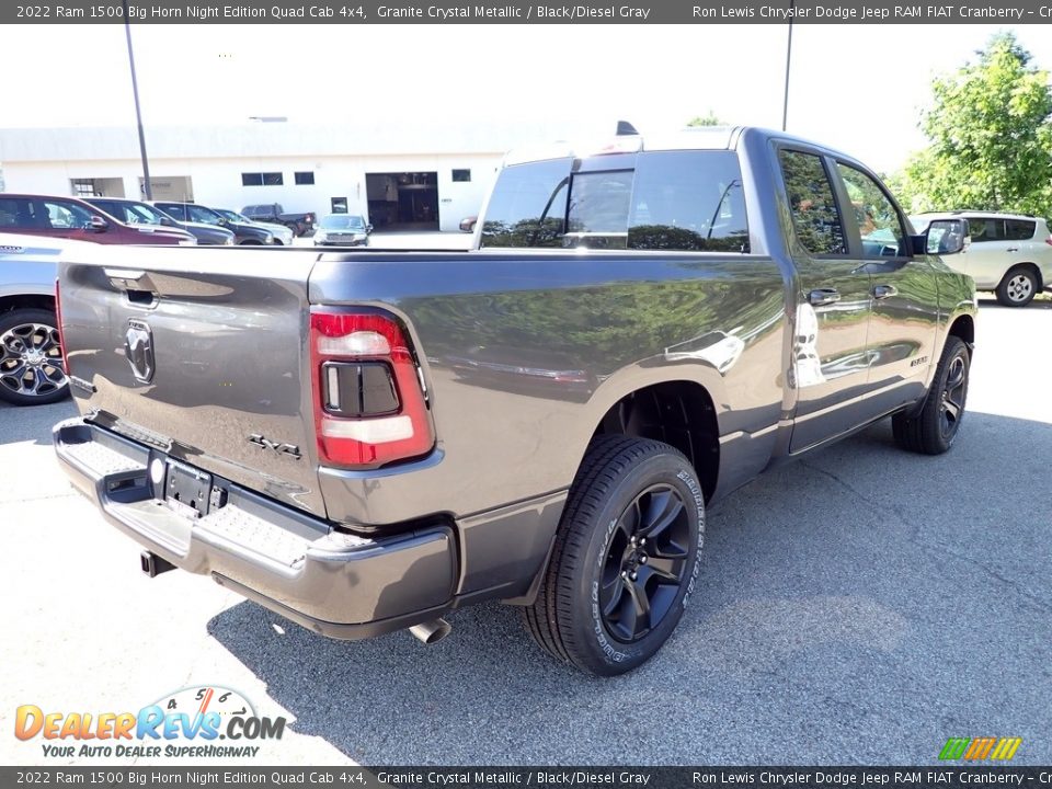 2022 Ram 1500 Big Horn Night Edition Quad Cab 4x4 Granite Crystal Metallic / Black/Diesel Gray Photo #5