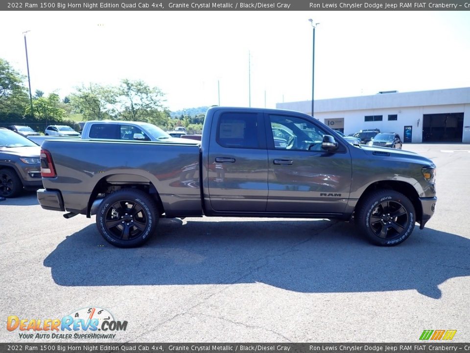 2022 Ram 1500 Big Horn Night Edition Quad Cab 4x4 Granite Crystal Metallic / Black/Diesel Gray Photo #6