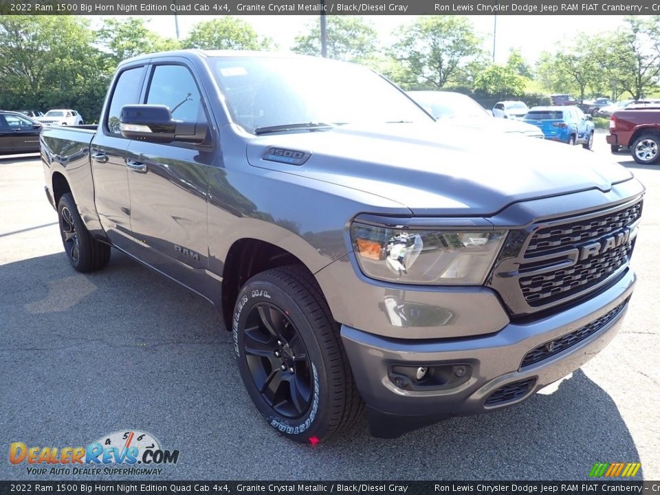 2022 Ram 1500 Big Horn Night Edition Quad Cab 4x4 Granite Crystal Metallic / Black/Diesel Gray Photo #7