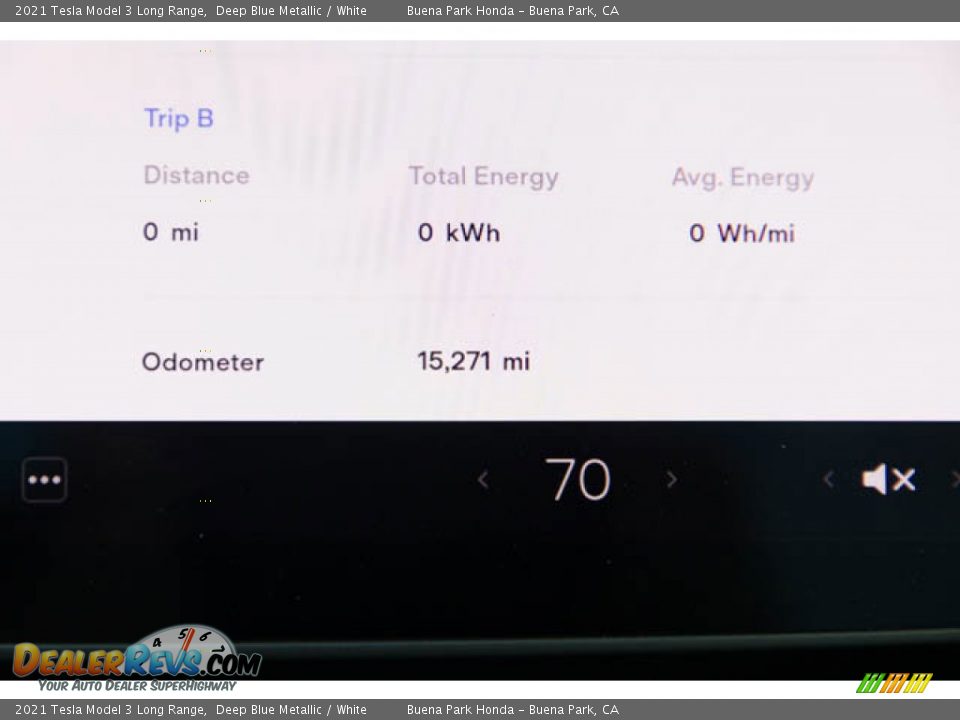 2021 Tesla Model 3 Long Range Deep Blue Metallic / White Photo #6