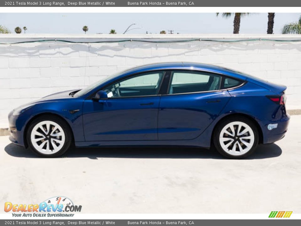 Deep Blue Metallic 2021 Tesla Model 3 Long Range Photo #8
