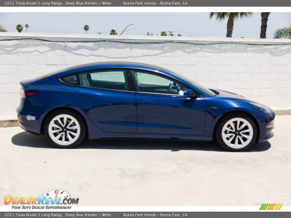 Deep Blue Metallic 2021 Tesla Model 3 Long Range Photo #12