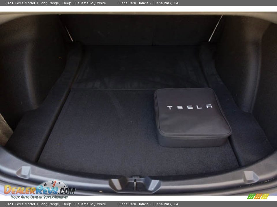 2021 Tesla Model 3 Long Range Deep Blue Metallic / White Photo #19