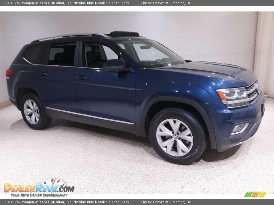 2018 Volkswagen Atlas SEL 4Motion Tourmaline Blue Metallic / Titan Black Photo #1