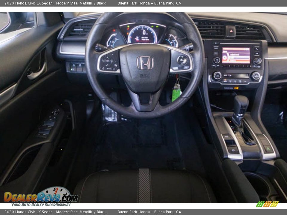 2020 Honda Civic LX Sedan Modern Steel Metallic / Black Photo #5