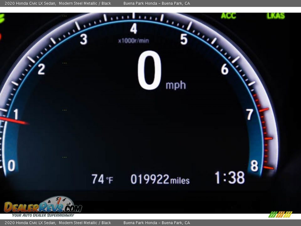 2020 Honda Civic LX Sedan Modern Steel Metallic / Black Photo #6