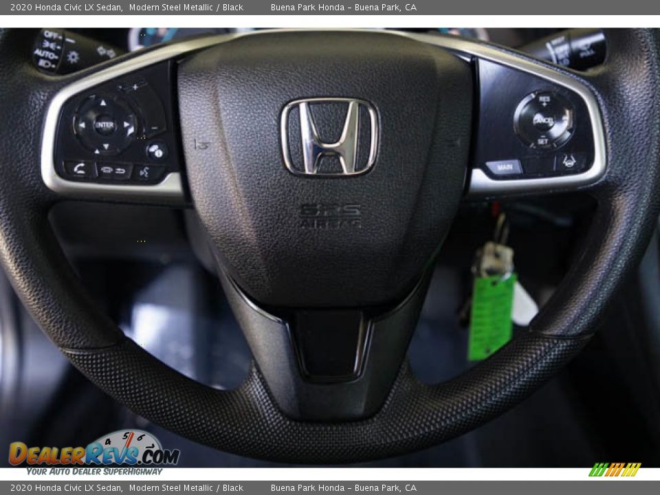 2020 Honda Civic LX Sedan Modern Steel Metallic / Black Photo #15
