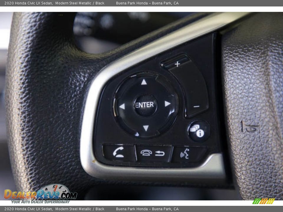 2020 Honda Civic LX Sedan Modern Steel Metallic / Black Photo #16