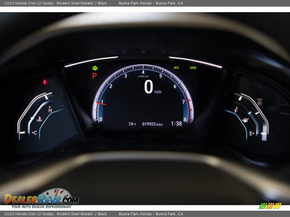 2020 Honda Civic LX Sedan Modern Steel Metallic / Black Photo #28