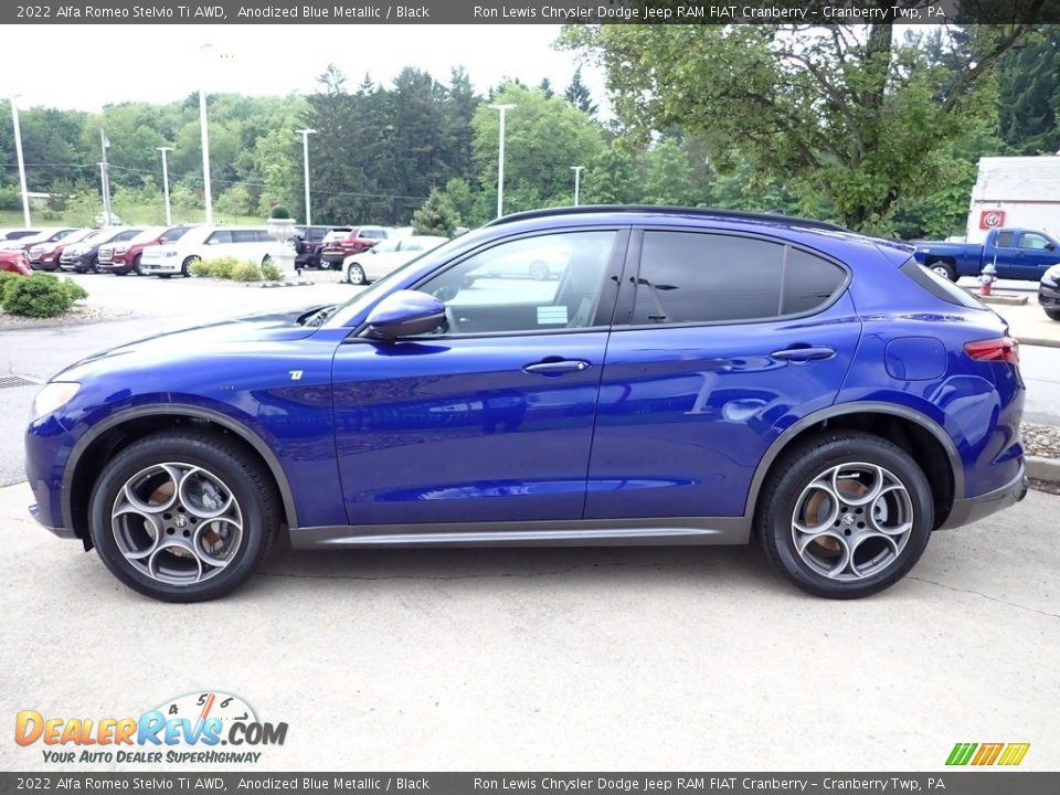 2022 Alfa Romeo Stelvio Ti AWD Anodized Blue Metallic / Black Photo #2