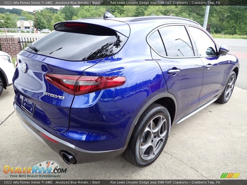 2022 Alfa Romeo Stelvio Ti AWD Anodized Blue Metallic / Black Photo #5