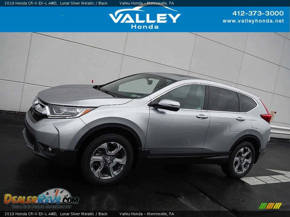 2019 Honda CR-V EX-L AWD Lunar Silver Metallic / Black Photo #2