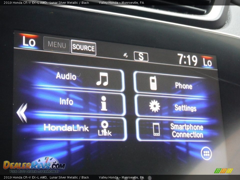 2019 Honda CR-V EX-L AWD Lunar Silver Metallic / Black Photo #20