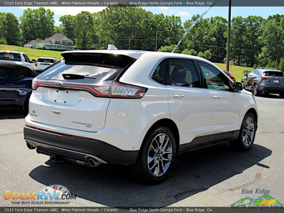 2015 Ford Edge Titanium AWD White Platinum Metallic / Ceramic Photo #5