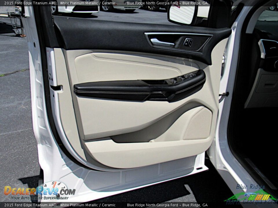2015 Ford Edge Titanium AWD White Platinum Metallic / Ceramic Photo #10