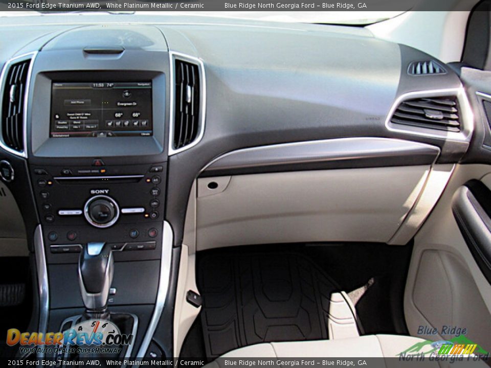 2015 Ford Edge Titanium AWD White Platinum Metallic / Ceramic Photo #16