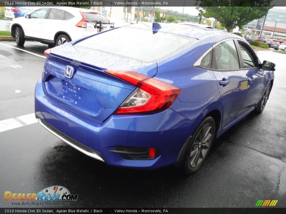 2019 Honda Civic EX Sedan Agean Blue Metallic / Black Photo #7