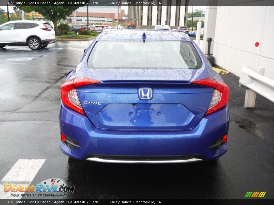 2019 Honda Civic EX Sedan Agean Blue Metallic / Black Photo #8