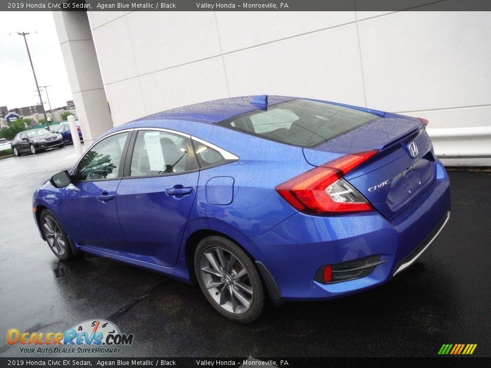 2019 Honda Civic EX Sedan Agean Blue Metallic / Black Photo #9