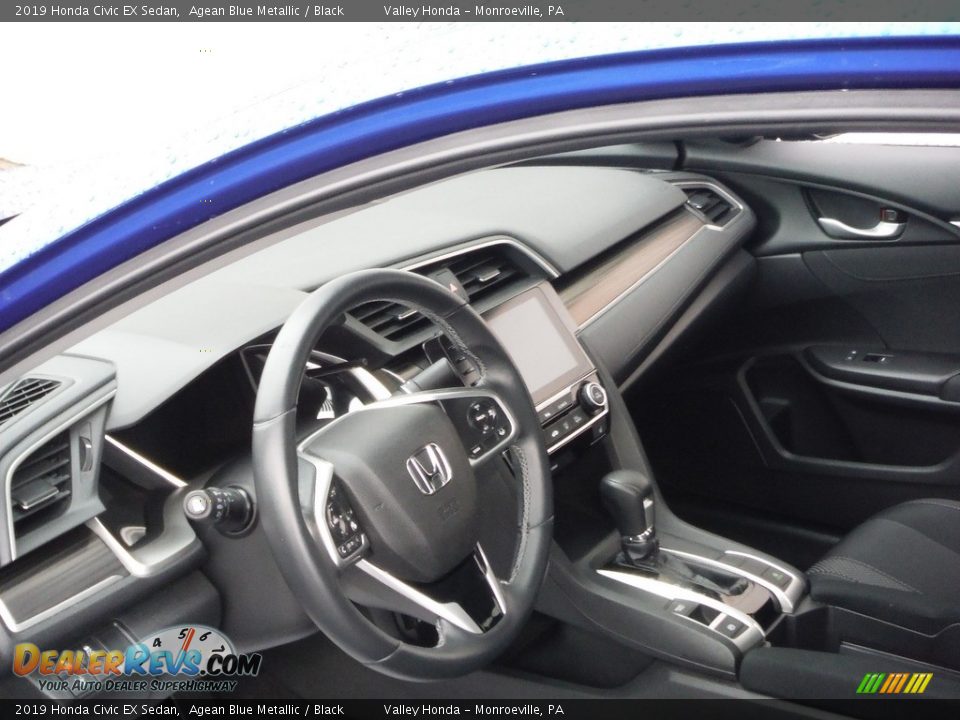 2019 Honda Civic EX Sedan Agean Blue Metallic / Black Photo #12