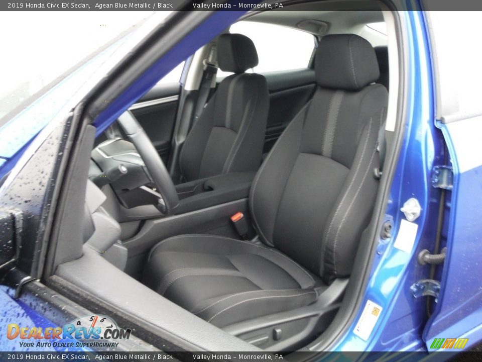 2019 Honda Civic EX Sedan Agean Blue Metallic / Black Photo #13