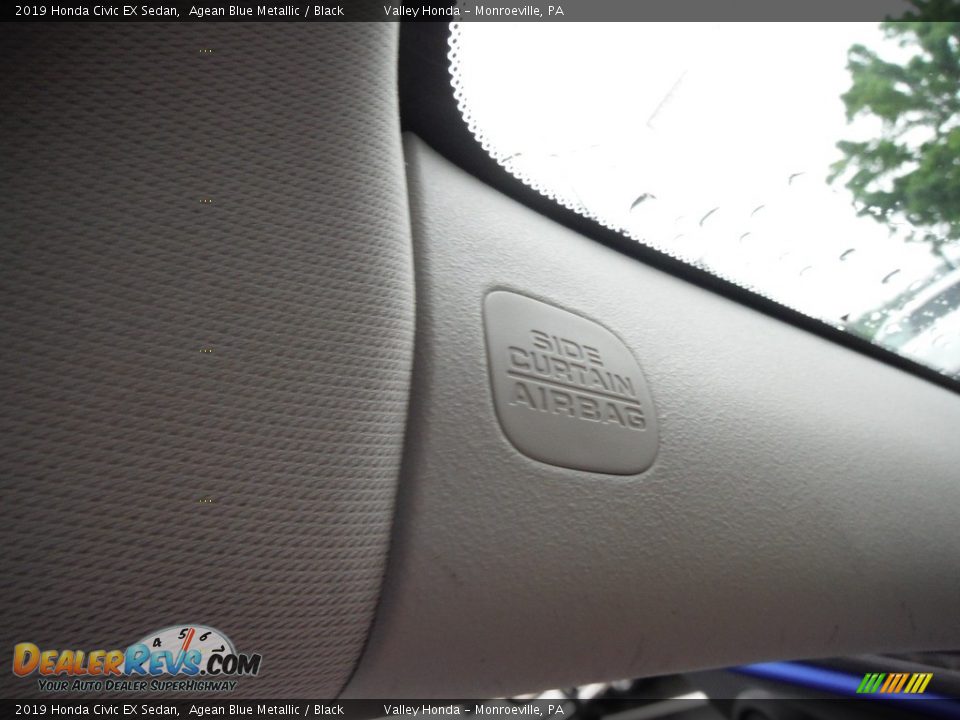 2019 Honda Civic EX Sedan Agean Blue Metallic / Black Photo #16
