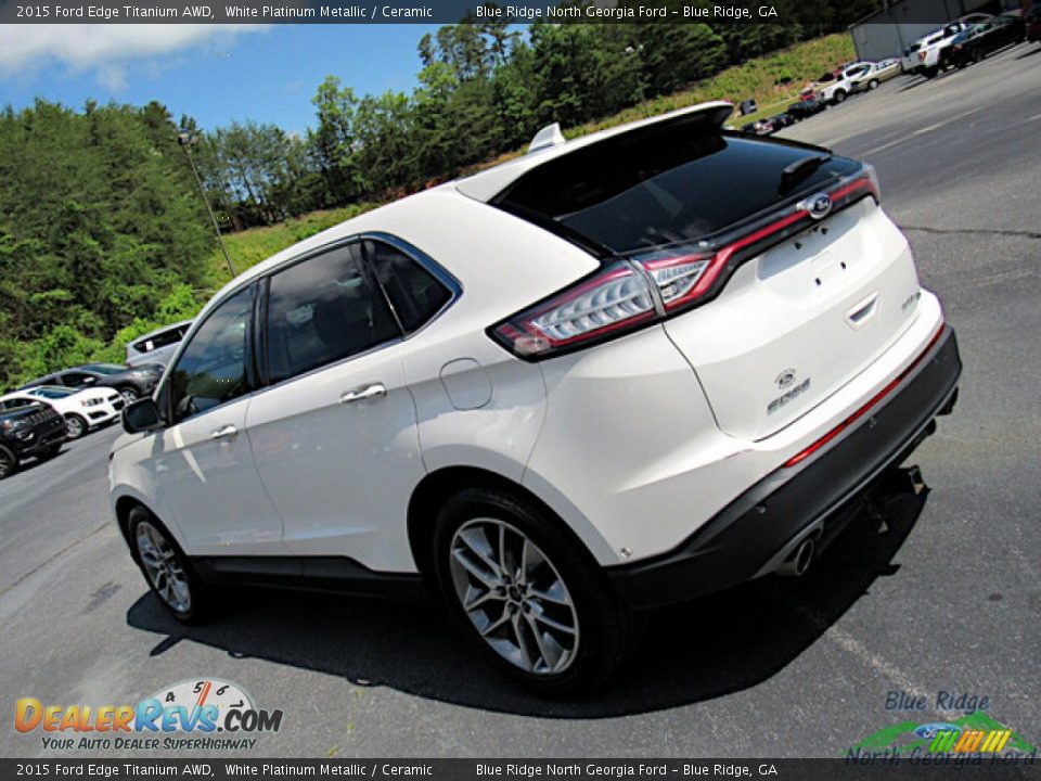 2015 Ford Edge Titanium AWD White Platinum Metallic / Ceramic Photo #29