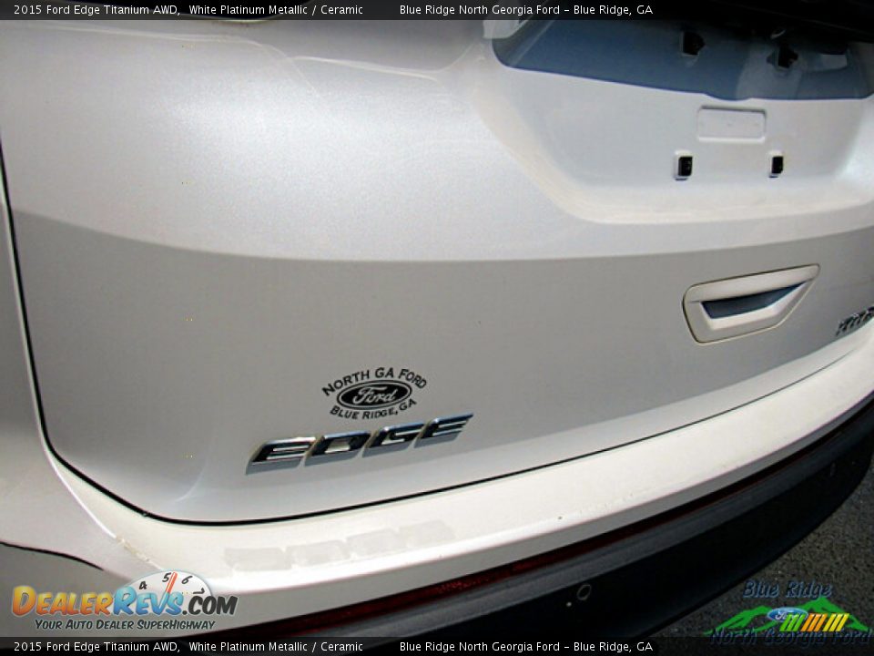 2015 Ford Edge Titanium AWD White Platinum Metallic / Ceramic Photo #30
