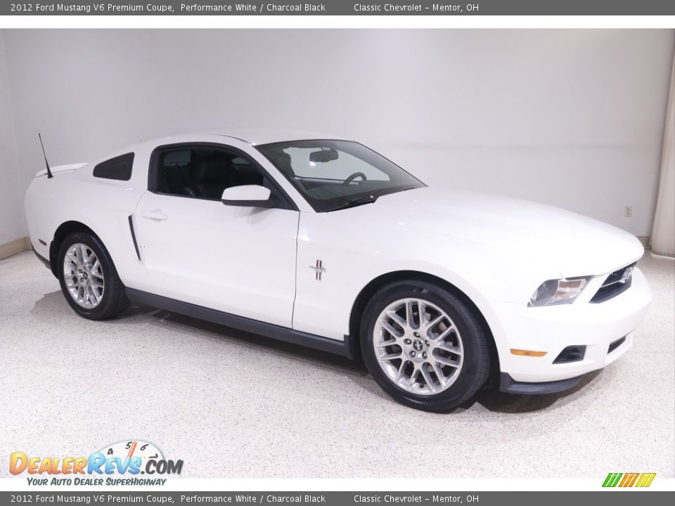 2012 Ford Mustang V6 Premium Coupe Performance White / Charcoal Black Photo #1