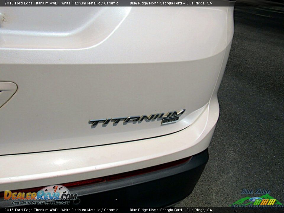 2015 Ford Edge Titanium AWD White Platinum Metallic / Ceramic Photo #31