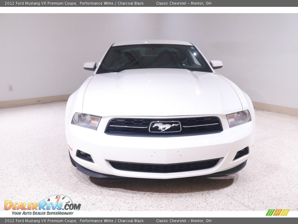 2012 Ford Mustang V6 Premium Coupe Performance White / Charcoal Black Photo #2