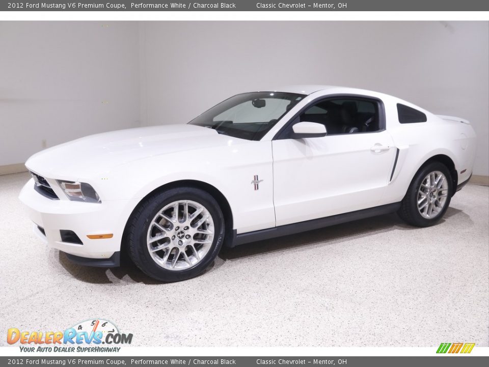 2012 Ford Mustang V6 Premium Coupe Performance White / Charcoal Black Photo #3