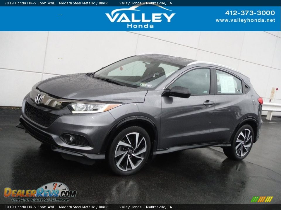 2019 Honda HR-V Sport AWD Modern Steel Metallic / Black Photo #1