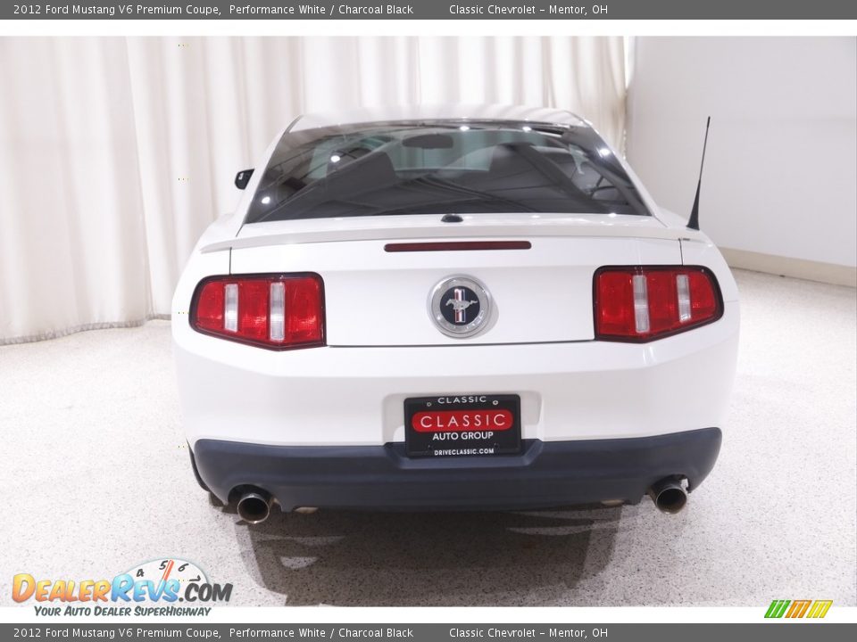 2012 Ford Mustang V6 Premium Coupe Performance White / Charcoal Black Photo #18